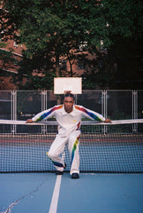 Needles White Rainbow‑Stripe Track Jacket