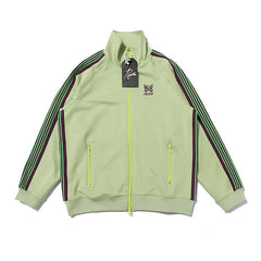 Needles Light‑Green Purple‑Stripe Track Jacket