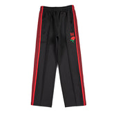 Needles Rose Butterfly Side‑Stripe Track Pants