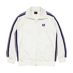 Needles White Navy‑Stripe Track Jacket