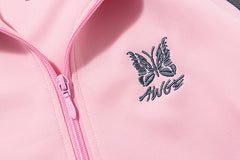 Needles Pink Black‑Stripe Track Jacket