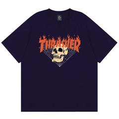 Flame T-SHIRT - NAVY