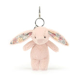 Jellycat Bag Charm Bashful Bunny Blossom Blush 17cm