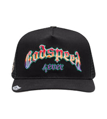 Godspeed Forever Trucker Gradient Hawaiian Hat Black