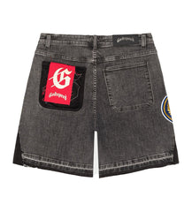 Godspeed Patchwork Denim Shorts V2 Grey