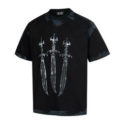 Thug Club Triple‑Sword Wash‑Effect Tee