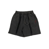 THUG CLUB Washed Loose Drawstring Shorts