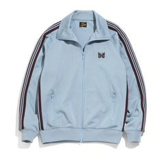 Needles Light‑Blue Maroon‑Stripe Track Jacket