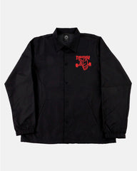 THRASHER X SPITFIRE - THRASH & BURN - COACH JACKET - BLACK