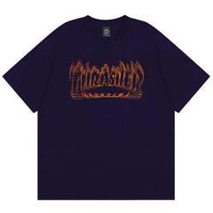 THRASHER T-SHIRT-Dark blue