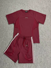 Thug Club Color‑Block Short‑Sleeve Short Set