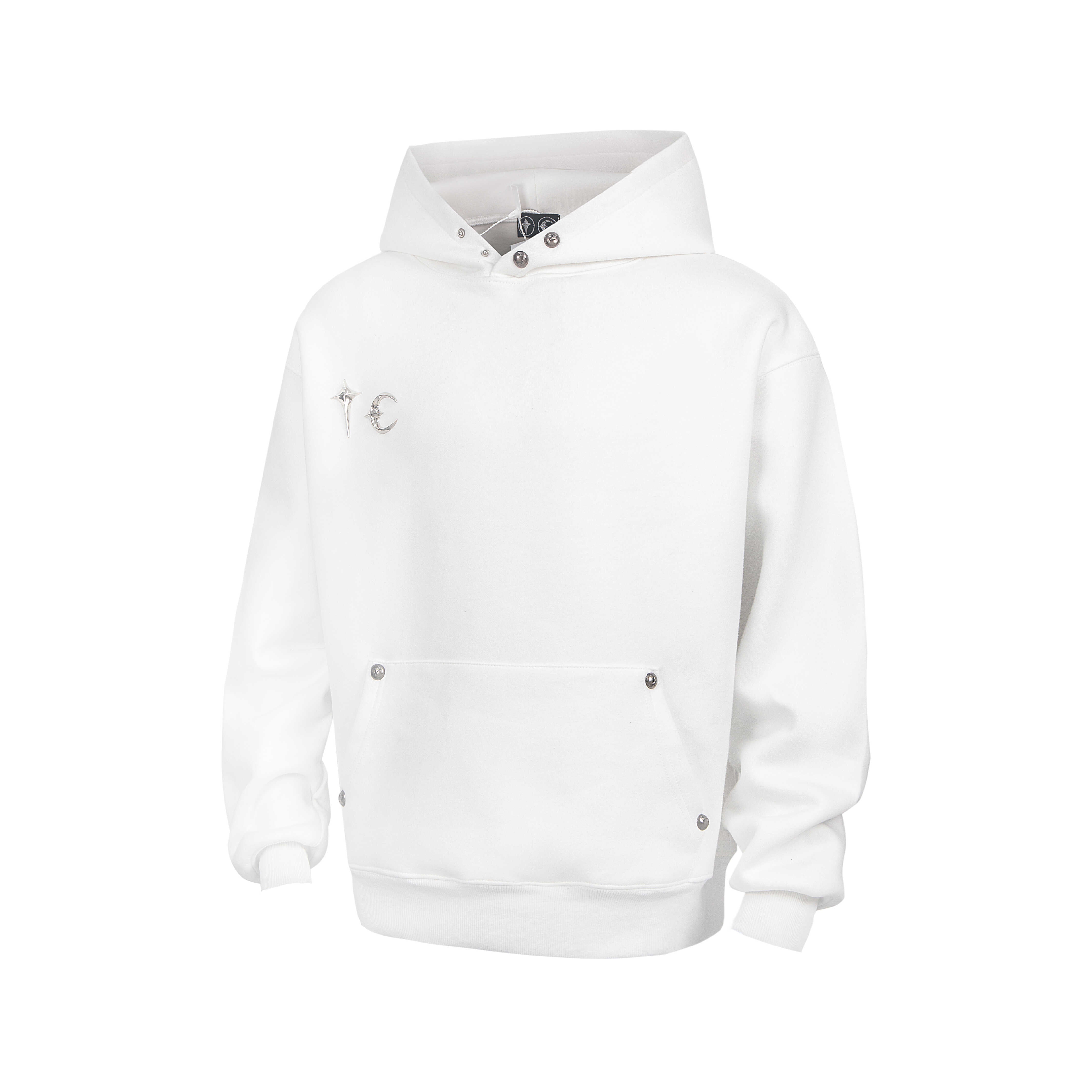THUG CLUB Stud‑Detail Logo Hoodie
