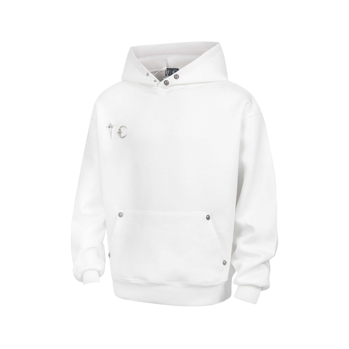 THUG CLUB Stud‑Detail Logo Hoodie
