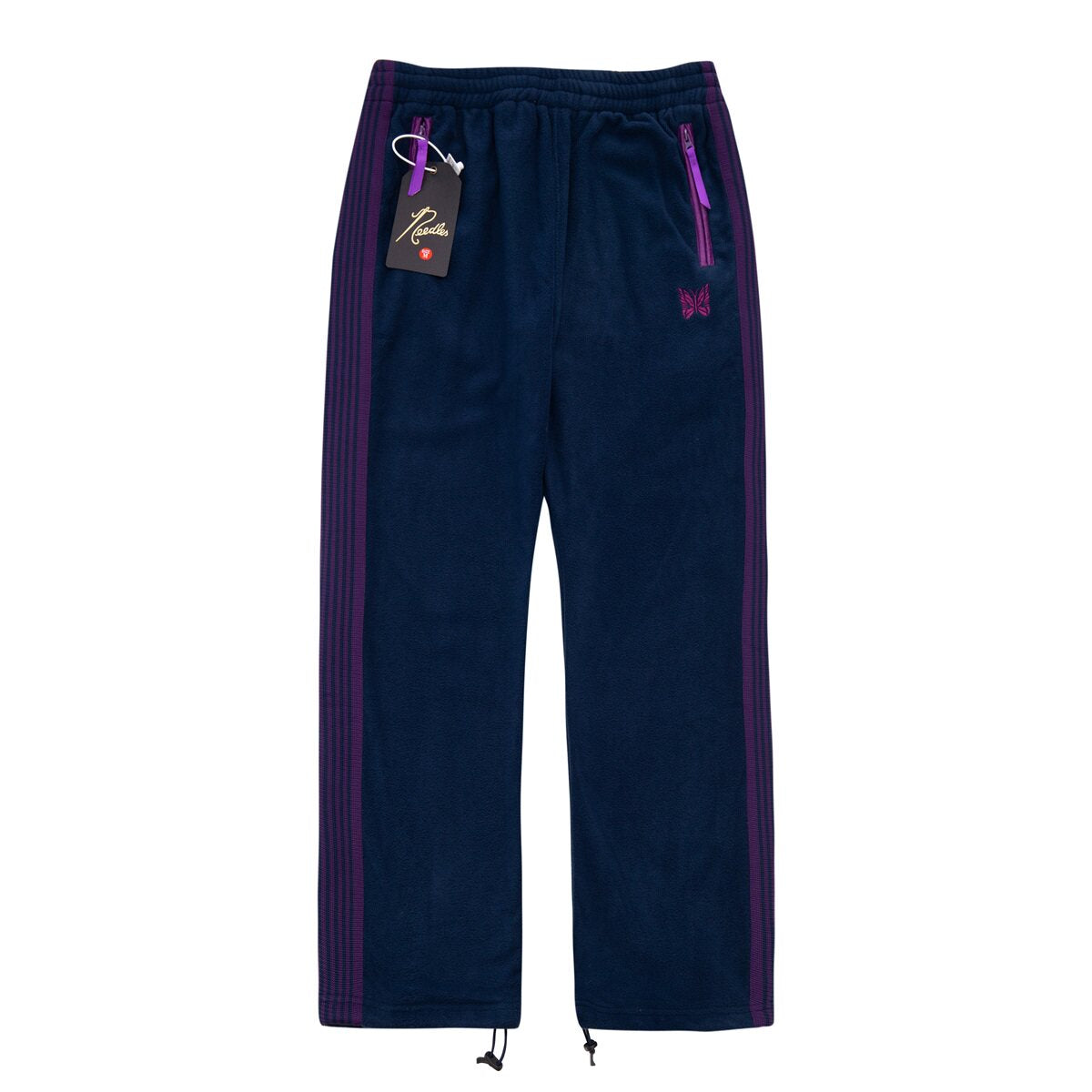 Needles Navy‑Purple Fleece Track Pants