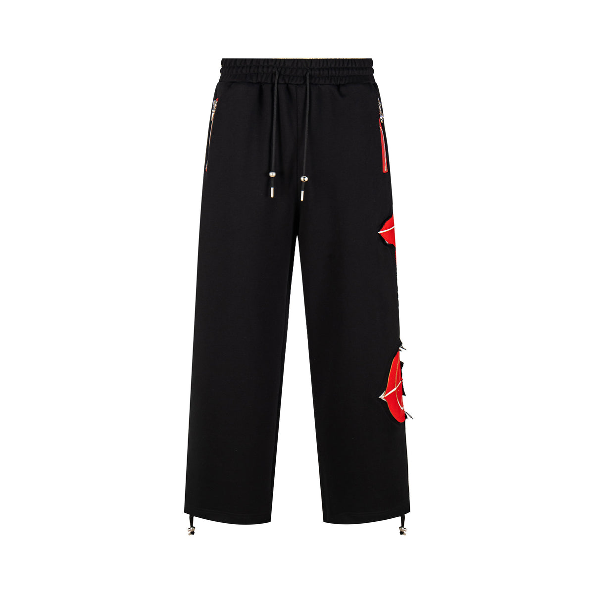 THUG CLUB Patch‑Detail Wide‑Leg Sweat Pants