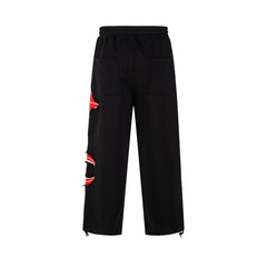 THUG CLUB Patch‑Detail Wide‑Leg Sweat Pants