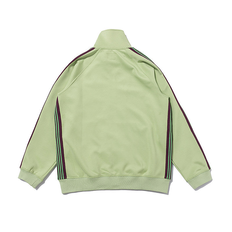 Needles Light‑Green Purple‑Stripe Track Jacket