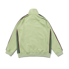 Needles Light‑Green Purple‑Stripe Track Jacket