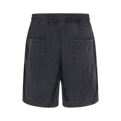 THUG CLUB Washed Metal‑Logo Sweat Shorts