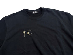 THUG CLUB Metal‑Logo Crewneck Sweatshirt