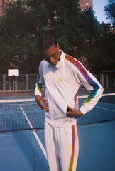 Needles White Rainbow‑Stripe Track Jacket