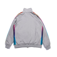 Needles Grey Rainbow‑Stripe Track Jacket