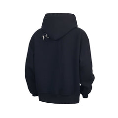 THUG CLUB Rivet‑Accent Logo Hoodie