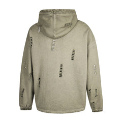 THUG CLUB Washed Horseshoe Distressed Hoodie
