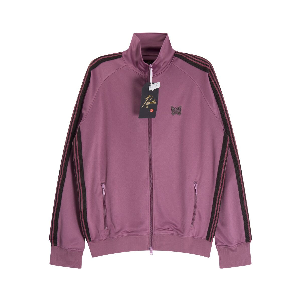 Needles Purple Black‑Stripe Track Jacket