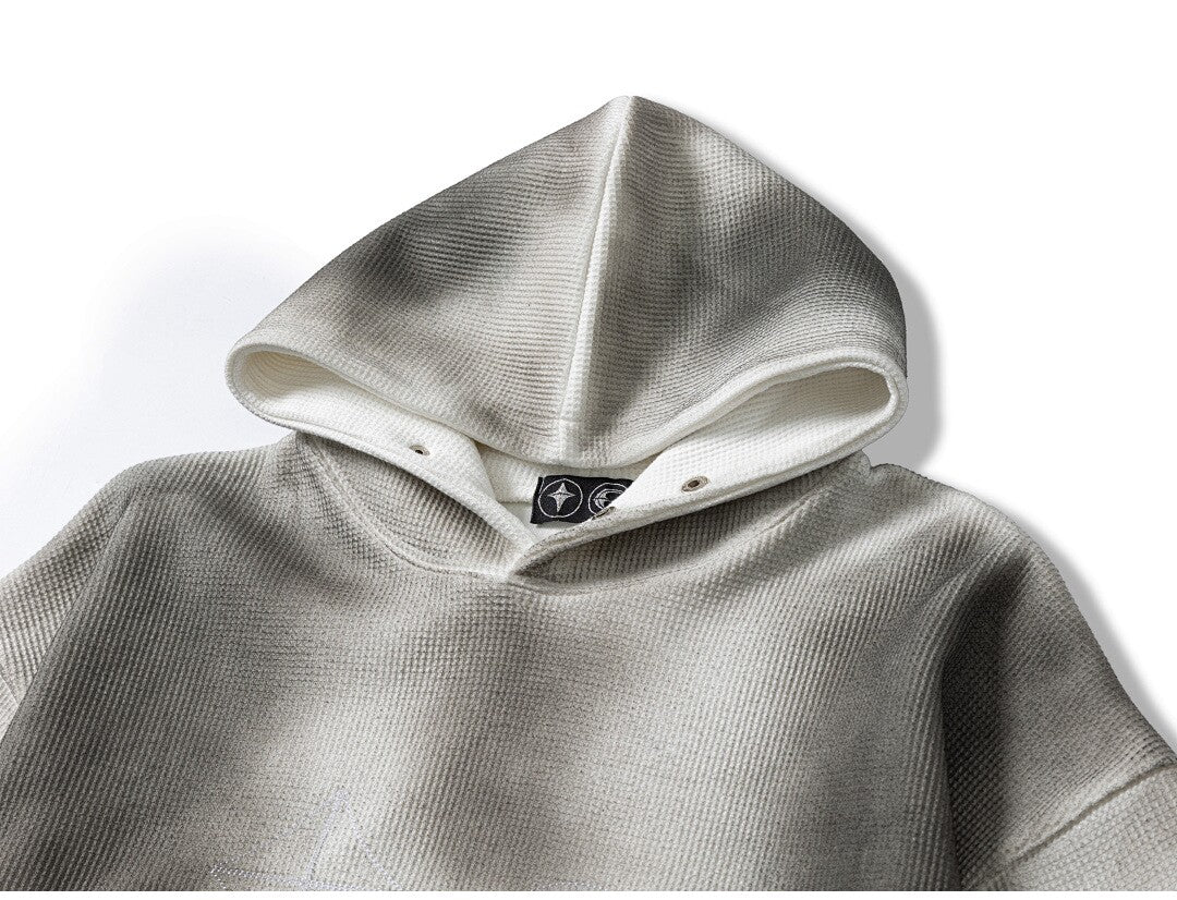 THUG CLUB Waffle‑Knit Gradient Hoodie