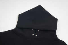 THUG CLUB Rivet‑Accent Logo Hoodie