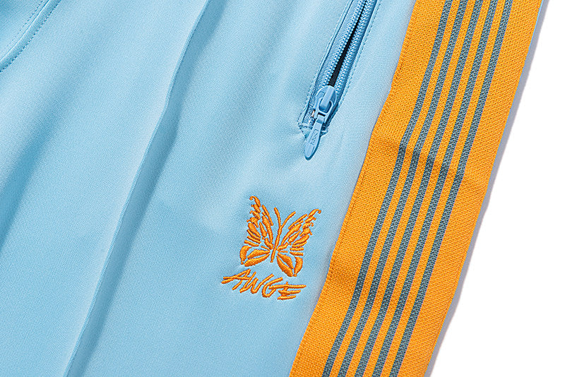 Needles Light‑Blue Orange Side‑Stripe Track Pants
