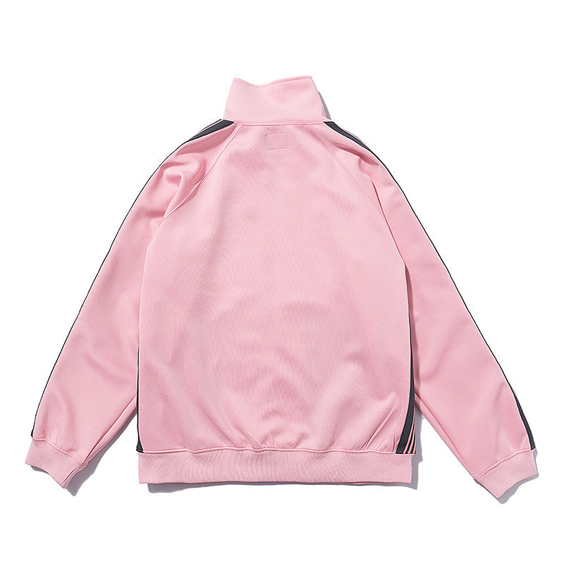 Needles Pink Black‑Stripe Track Jacket