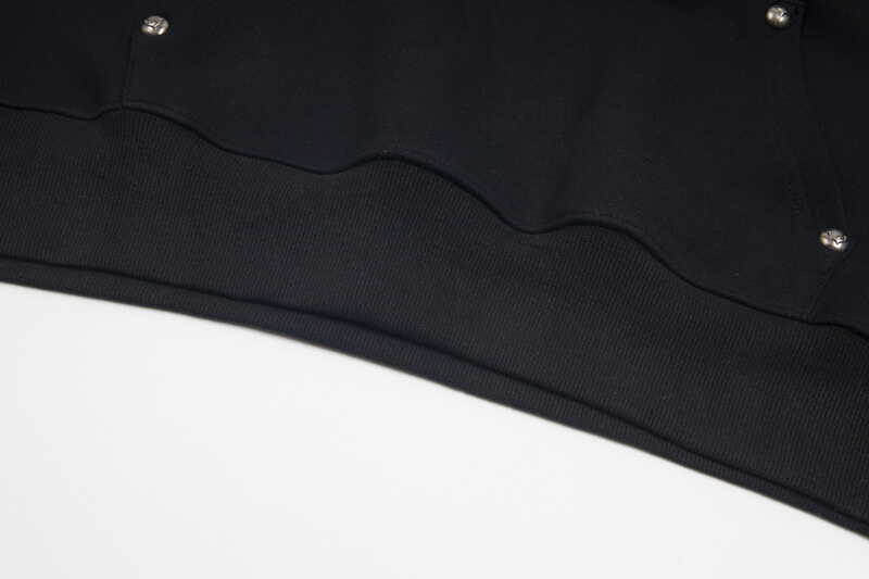 THUG CLUB Rivet‑Accent Logo Hoodie