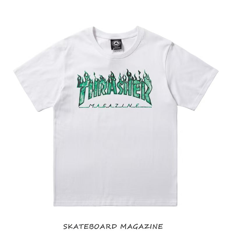 THRASHER  T-SHIRT - white