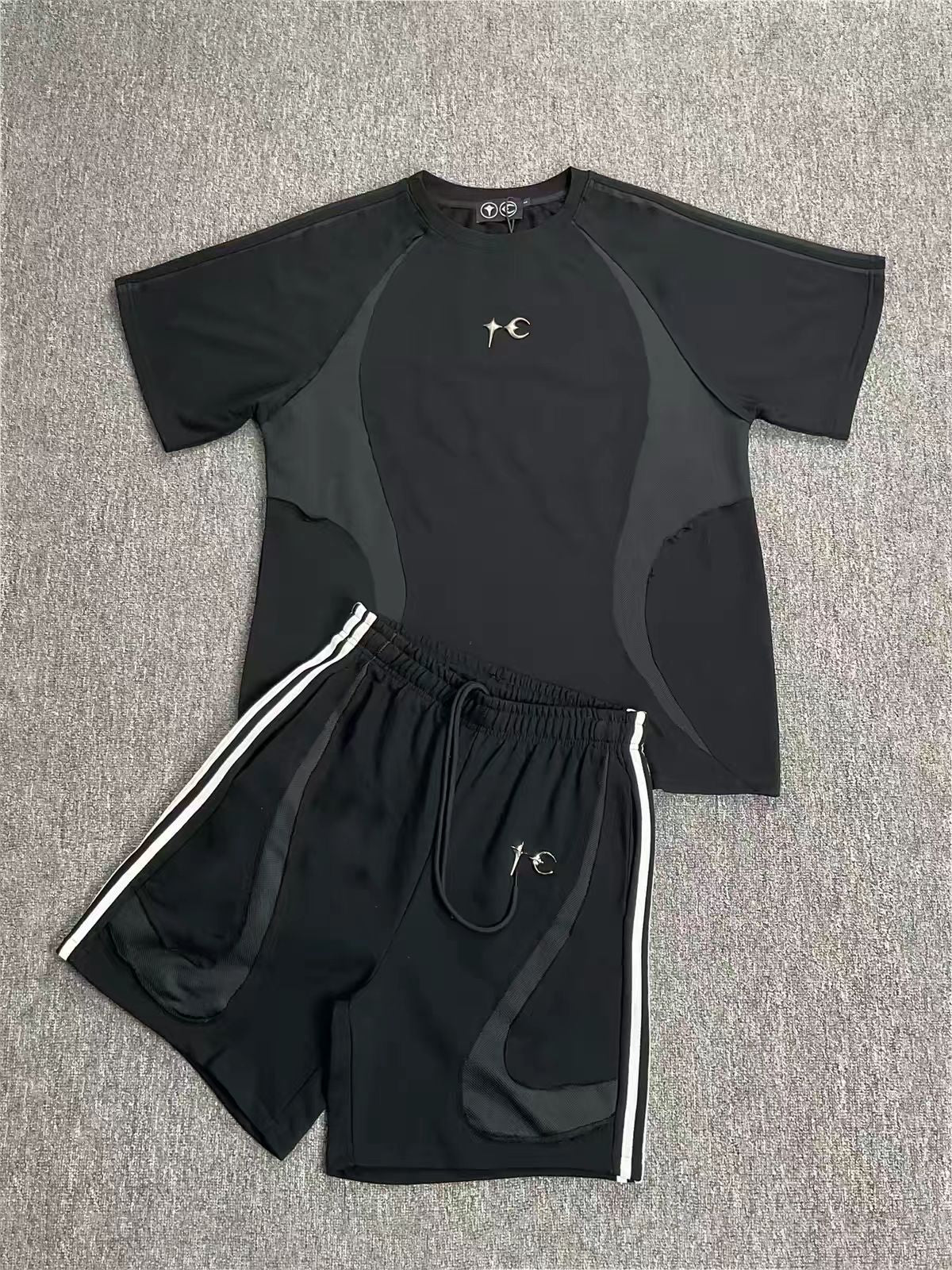 Thug Club Mesh‑Panel Two‑Piece Short Set