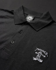 LITTLE GONZ EMBROIDERED - POLO - BLACK
