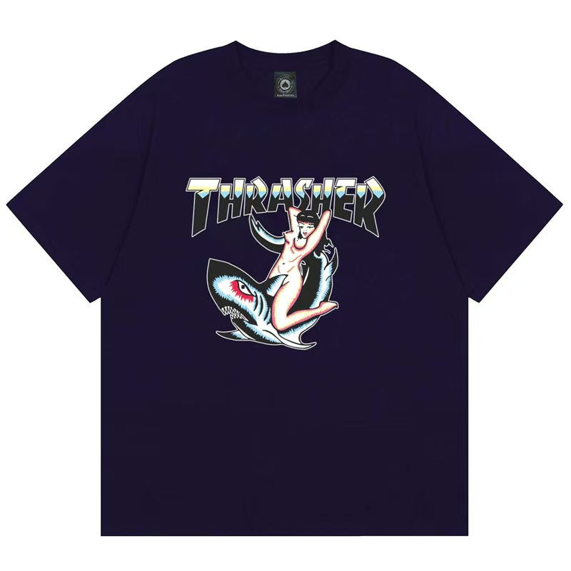 SHARK T-SHIRT - DARK BLUE