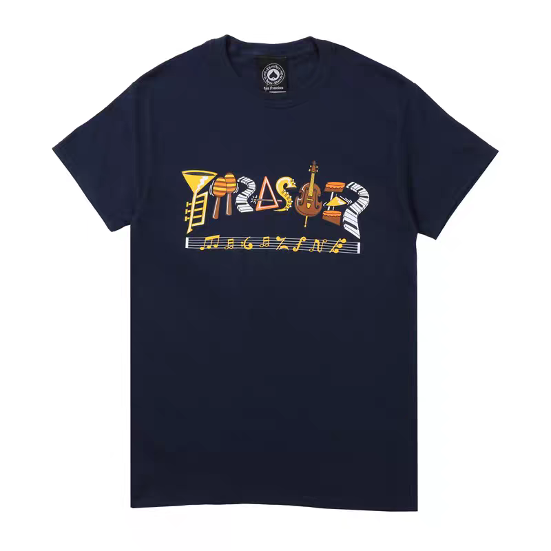 THRASHER  T-SHIRT -navy blue