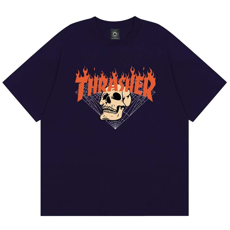 Flame T-SHIRT - NAVY