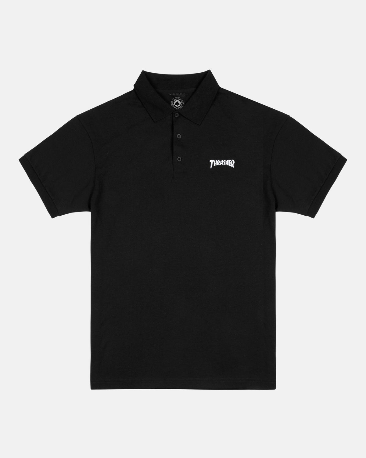 THRASHER - POLO - BLACK