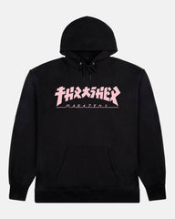 GODZILLA - WOMENS HOODIE - BLACK / PINK
