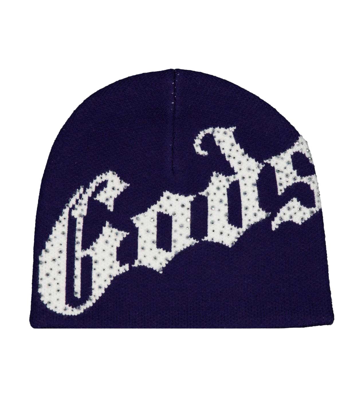 Godspeed Forever OG Logo Studded Beanie Navy/White