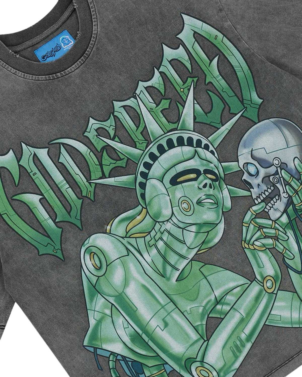 Godspeed Freedoms Protocol Tee Grey