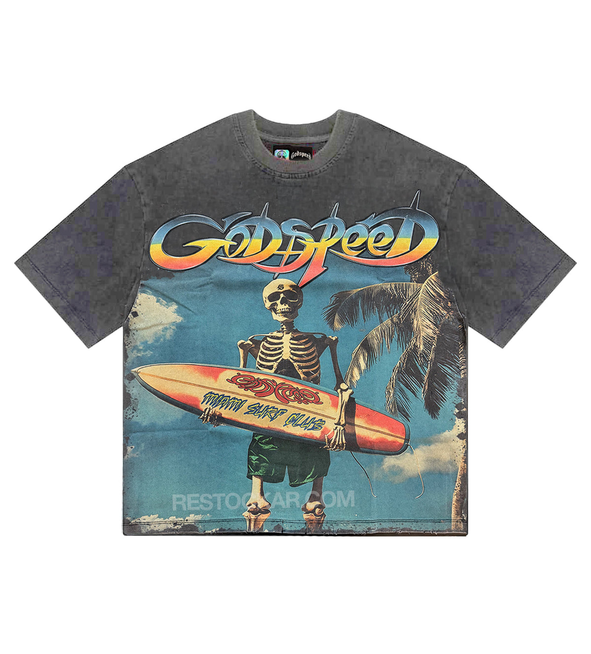 Godspeed Miami Surf Club Tee Grey Wash