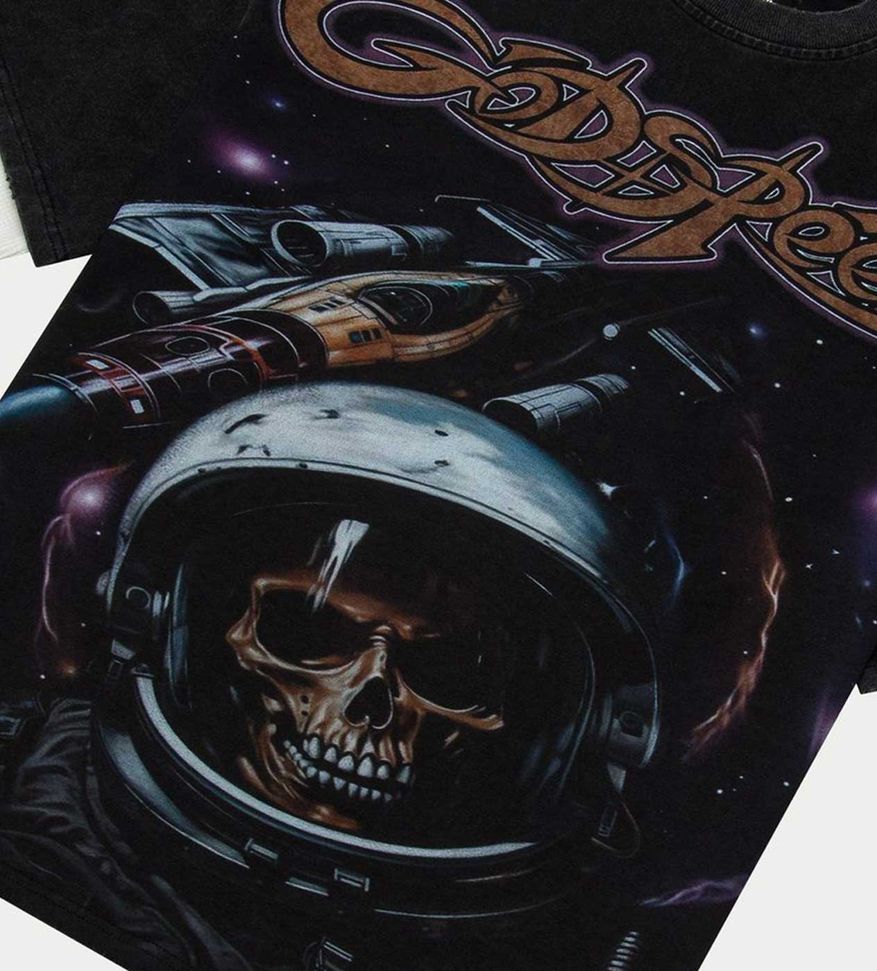 Godspeed Space Traveler Layered Tee Black
