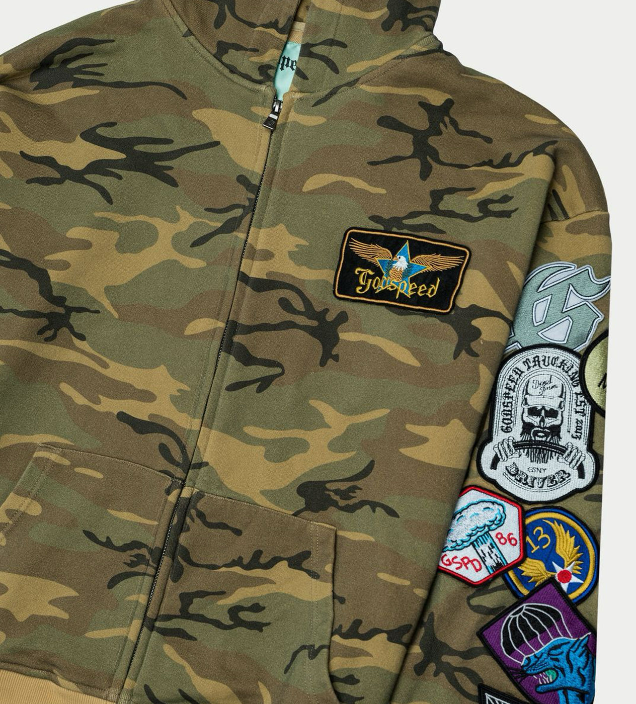Godspeed Squadron Hoodie Camo Green