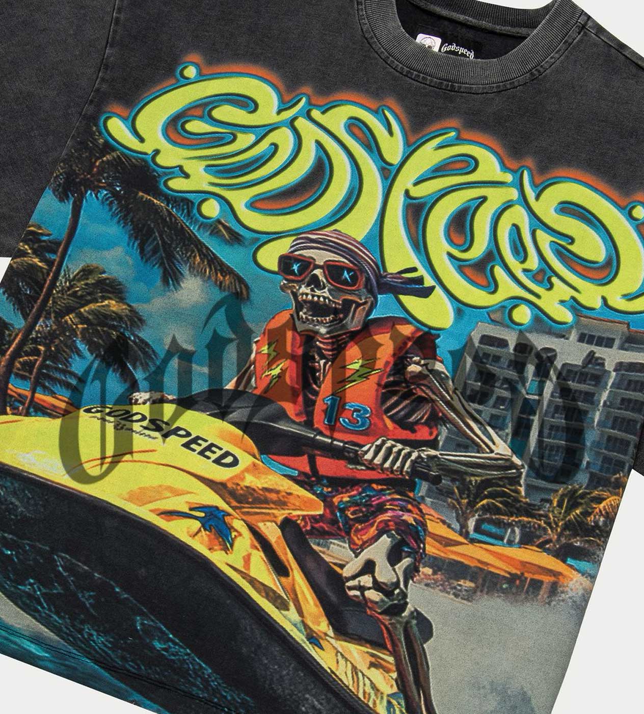 Godspeed Wave Runner Tee Grey Wash
