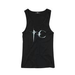 Thug Club American Retro Printed Elastic Sports Sleeveless Tank Top Thin and Versatile Bottom Inner Top Summer