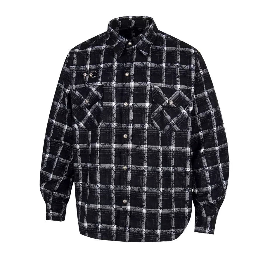 Thug Club American retro checkered long sleeved shirt, men's and women's loose and versatile casual trendy brand jacket jacket, autumn